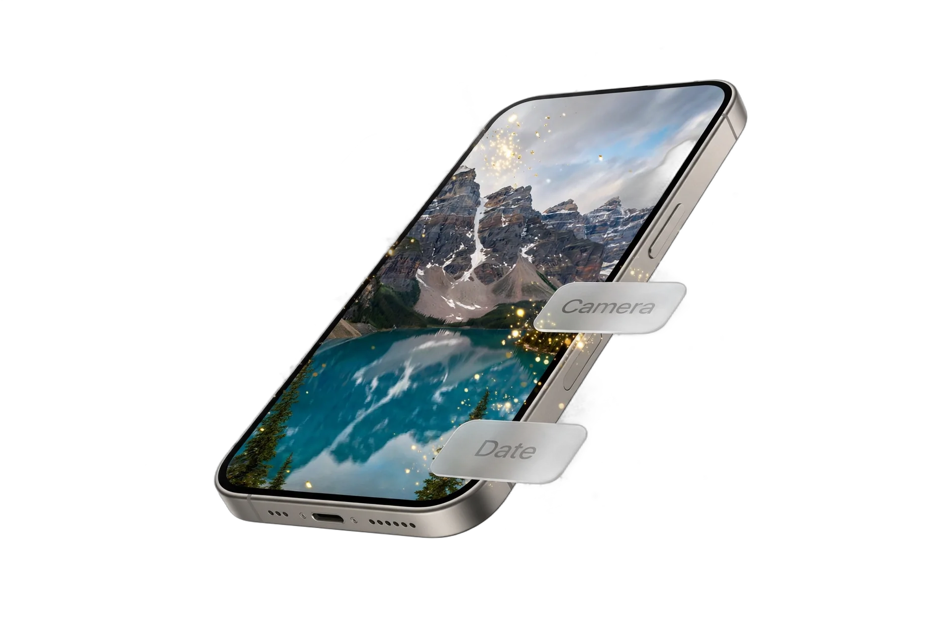 Smartphone with EXIF metadata tags being stripped away